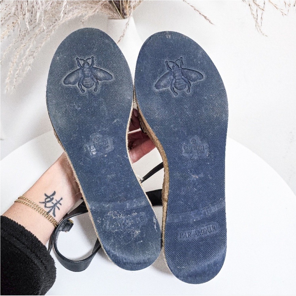 Gucci GG crochet espadrille platform sandals - Picture 10 of 11